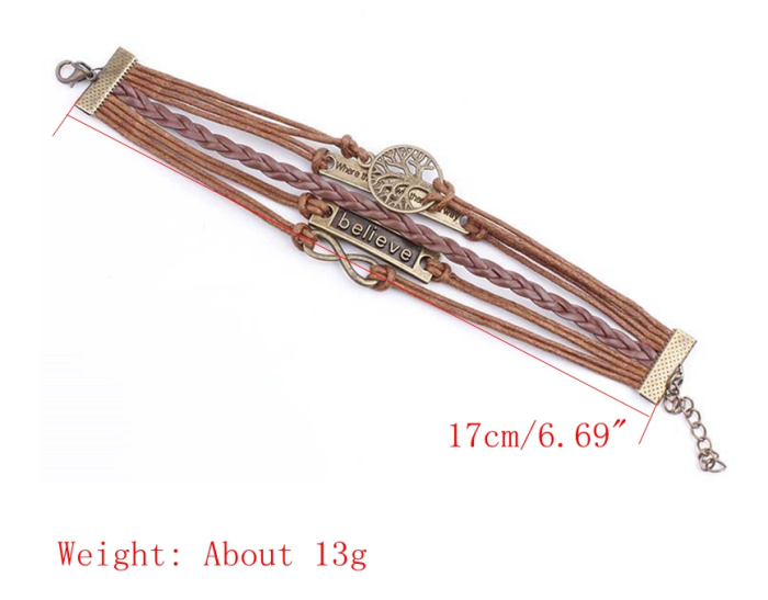 Vintage Unisex Multilayer Bracelet  Alloy Casual Bracelets