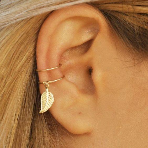 Leaf Earless Ear Clip