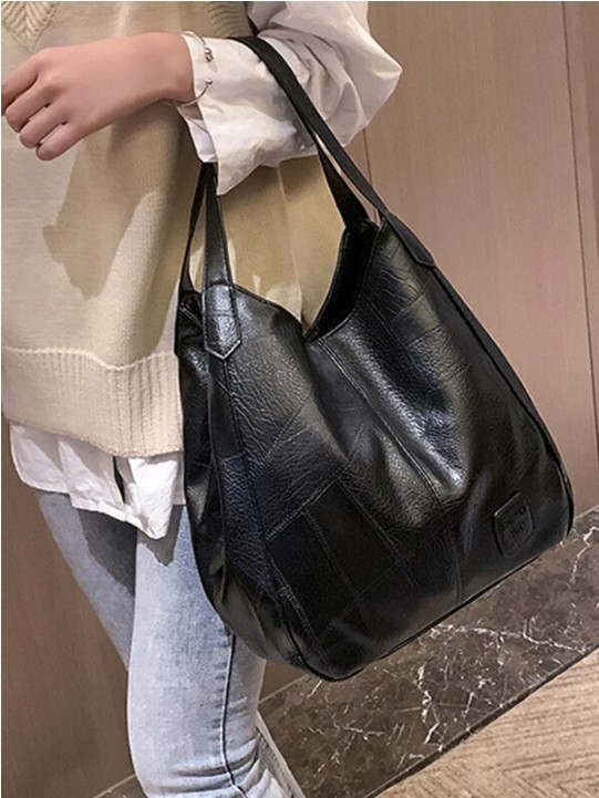 Women Casual Solid Tote Bag Shoulder Bag