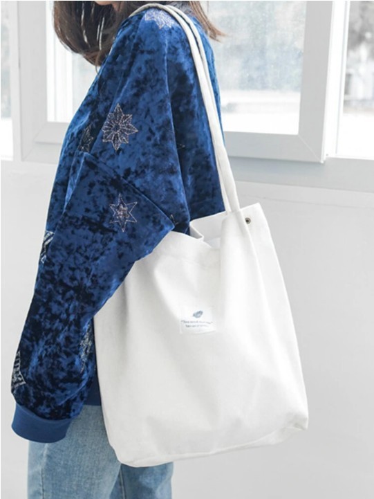 Women Corduroy Large Capacity Handbag Shoulder Bag Tote