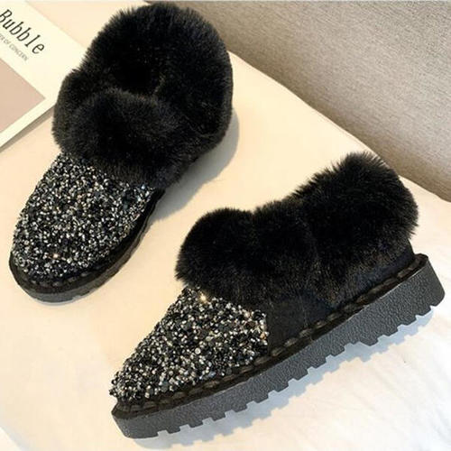 Sequined Snow Boots