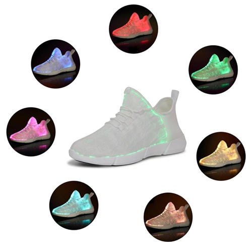 Women's luminous Sneakers Glowing Light Up Shoes for Adult LED White Sneakers Flashing Shoes
