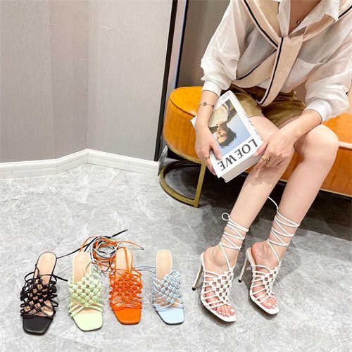 Summer ankle strap sandals for women thin high heels dress shoes ladies square toe shoes women Sexy sandal 2022