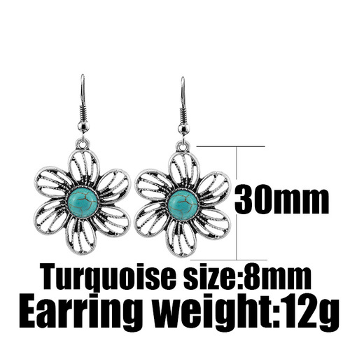 Vintage Court Turquoise Earrings