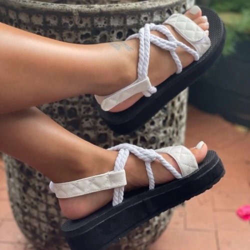 Women Summer Platform Heel Tape Sandals