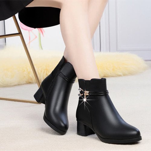 Women's Plush leather boots