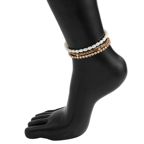 Simple Millet Pearl Suit Anklet