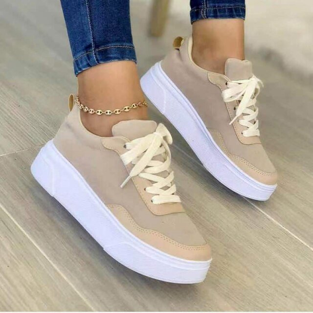 Women Canvas Lacing Sneakers