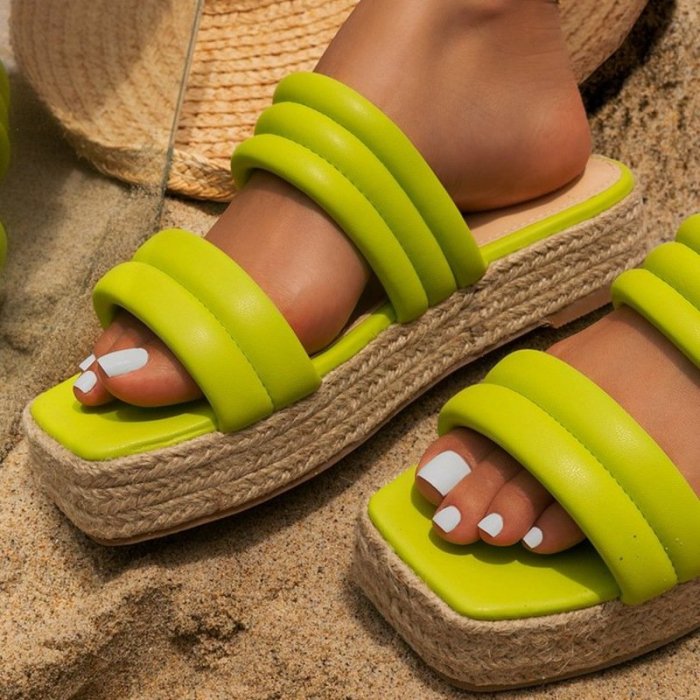 Women Wedge Peop Toe Sandals