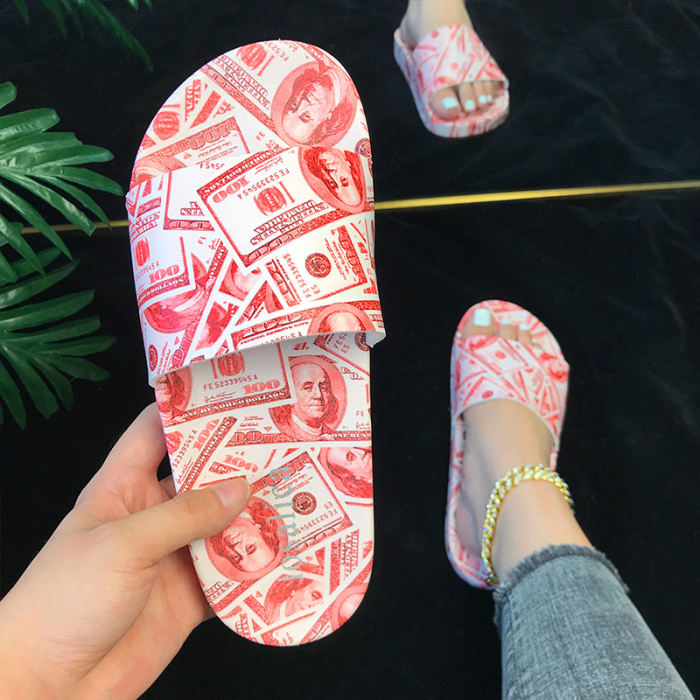 Red Casual Street Split Joint Printing Opend Out Door Shoes