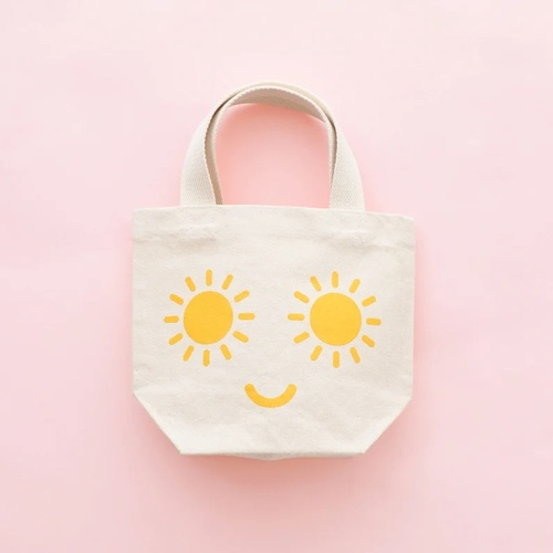 Kid's Beach Bag - Cute Kid's Bag - Children's Tote Bag - Mini Bag - Kid's Lunch Bag - Sunshine Eyes Little Canvas Bag - Alphabet Bags