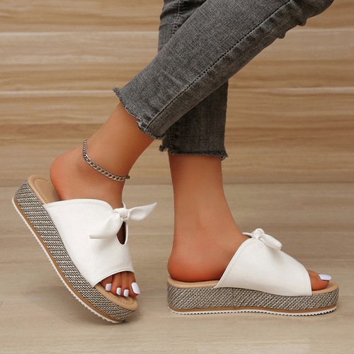 Women's Platform Bow Sandals