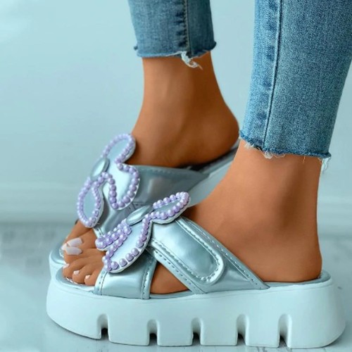 Women's Fashion Daily Flower Platform Heel Sandals