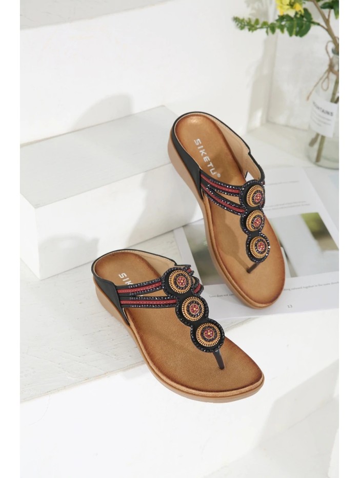 Women's Boho Vintage Beaded Sandals