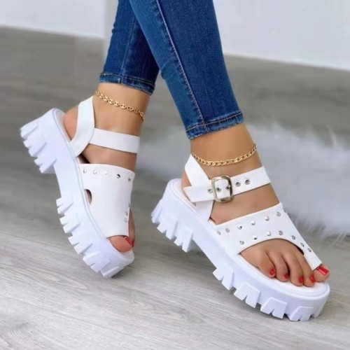 Women Summer Ring Toe Platform Sandals