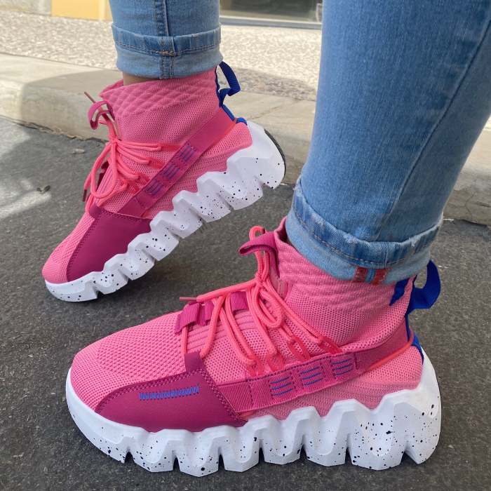 🎁BIG SALE 40% OFF🎁Women's Fashion Lace-up Platform Heel Sneakers