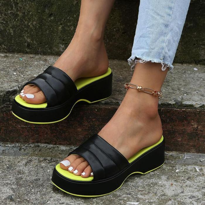 Women's Fashion Slip On Platform Sandals