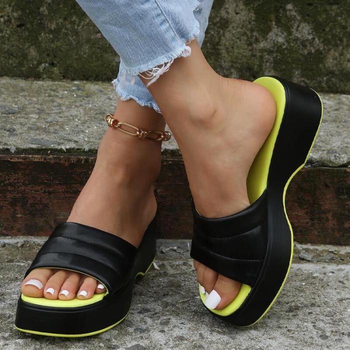 Women's Fashion Slip On Platform Sandals