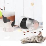 Creative Cute Cat Paws Glass Mug