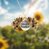 Sunflower Necklace + Gift Box