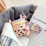 Cute Bubble Tea Silicone AirPods Case Cover