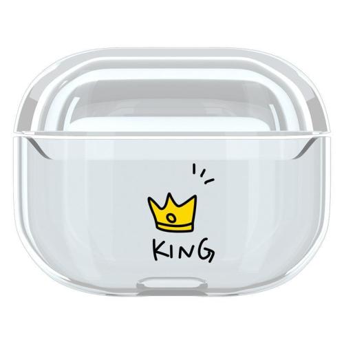 QUEEN/ KING Transparent AirPods Pro Case Cover