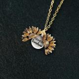 Sunflower Necklace + Gift Box