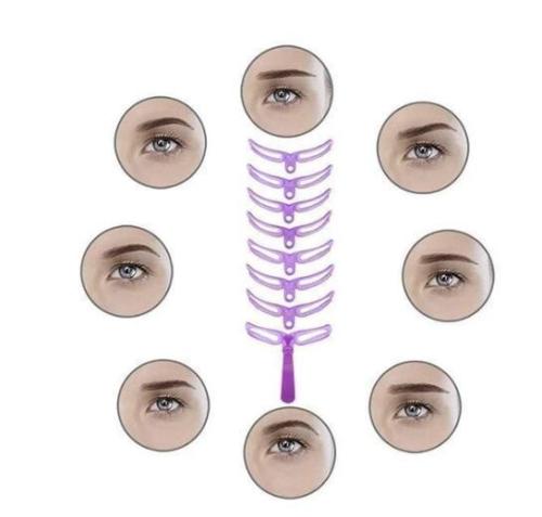 8 Shapes of Eyebrow Stencils