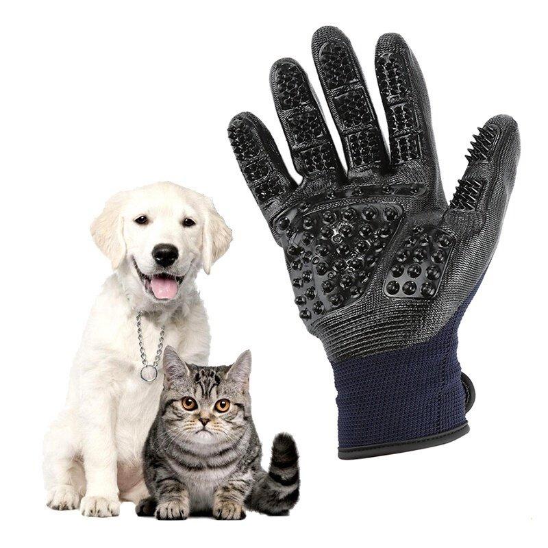pet shedding and grooming glove