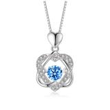 Sterling Silver Pendant (Without Chain) and Metal (Aluminum)  Rose Gift Box