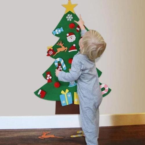 Best Gift For Children-DIY Felt Christmas Tree / Snowman Set