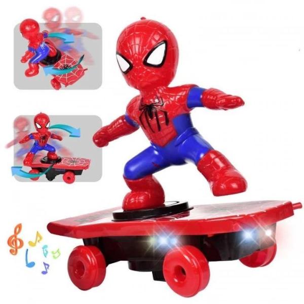 spiderman scooter electric car music led light toys