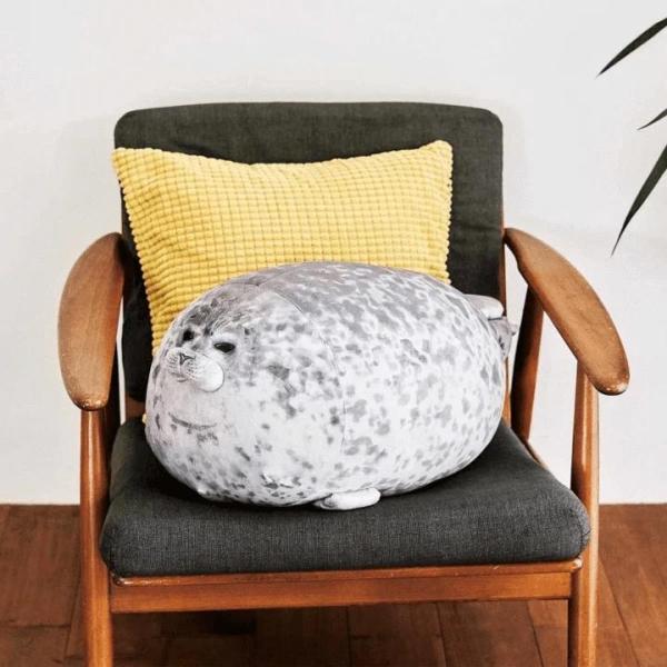 fluffy soft seal pillow