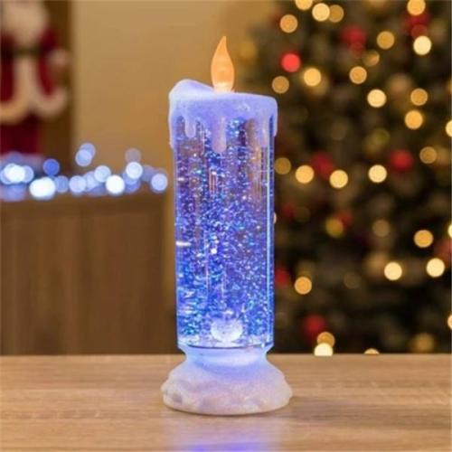 Christmas Hot Sale ！Colour Changing LED Water Candle With Glitter