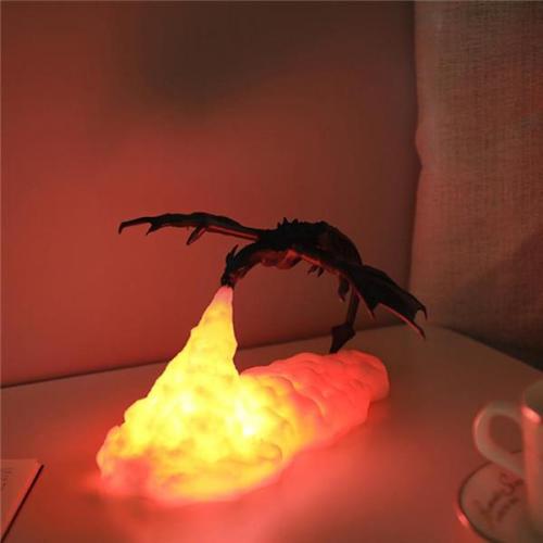 3D Fire-breathing Dragon Night Light