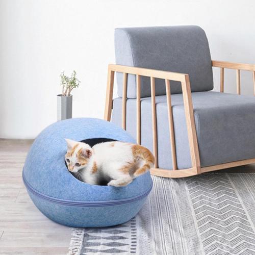 Grey Ombre Cat Cave | Pet Bed