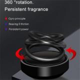 360 ° Rotation Suspension Creative Double Rotating Ring Car Air Freshener Aromatherapy