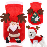 🎄Cat Dog Christmas Outfit Costumes Reindeer Hoodie Jacket Pet Xmas Clothes Coat