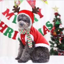 🎄Cat Dog Christmas Outfit Costumes Reindeer Hoodie Jacket Pet Xmas Clothes Coat