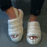 Women's cozy fluffy home slippers