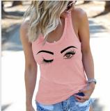 Eyelashes design Fitted Scoop T-Shirt