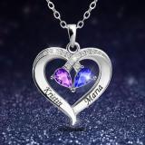 2021 Two-Color Water Drop Necklace With Heart(Personalized)