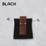 Rory Collapsible PU Leather Bag Waxed Canvas Foraging Pouch