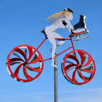 Kinetic Bicycle Sculpture Windmill