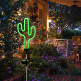 Solar Garden Stake Neon Light