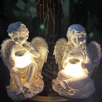 Solar Light Angel Garden Statues Decor