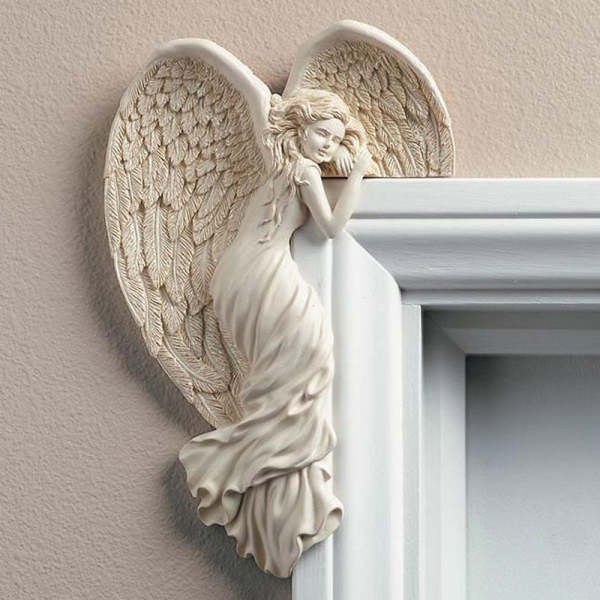 Door Frame Angel Wings Sculpture Decor
