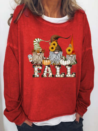 It's Fall Y'all Gnomies Print Sweatshirts