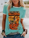 Women's Halloween Print Casual T-Shirt