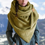 Pile Collar Plush Solid Color Triangle Scarf